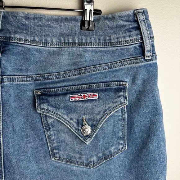Hudson Los Angeles Flap Pocket Straight Leg Jeans Size 16 Tall | Union Jack Back - Picture 3 of 9